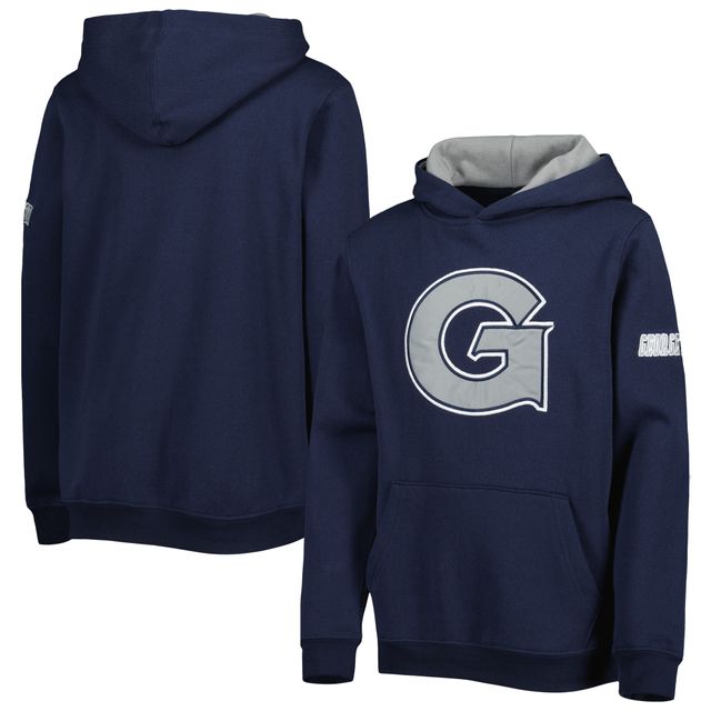 Chandail à capuchon gros logo Georgetown Hoyas pour jeune Stadium Athletic bleu marine