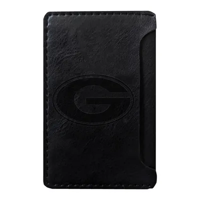 Georgia Bulldogs Debossed Faux Leather Phone Wallet Sleeve - Black