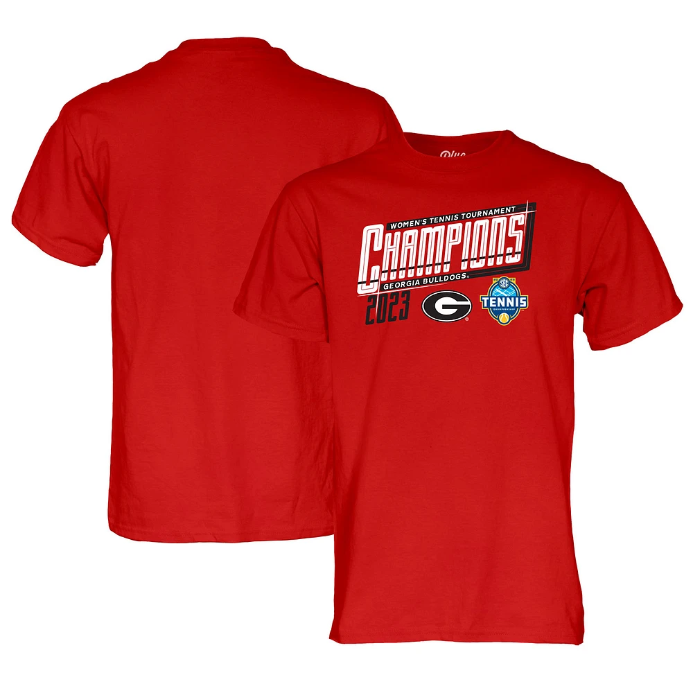 Blue 84  Red Georgia Bulldogs 2023 SEC Women's Tennis Champions T-Shirt