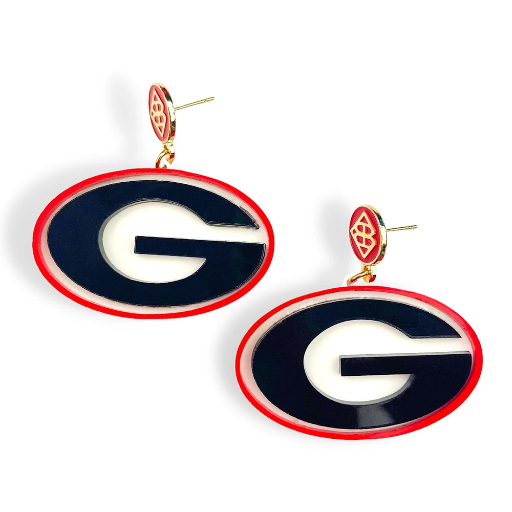 Brianna Cannon Georgia Bulldogs Boucles d'oreilles avec grand logo