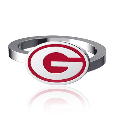 Dayna Designs Georgia Bulldogs Bypass Bague en argent émaillé