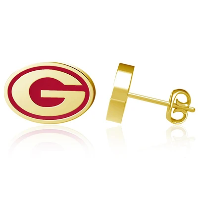 Dayna Designs Georgia Bulldogs Gold-Plated Enamel Post Earrings