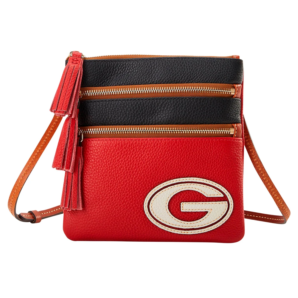 Dooney & Bourke Georgia Bulldogs Infield Sac à main à bandoulière triple fermeture éclair