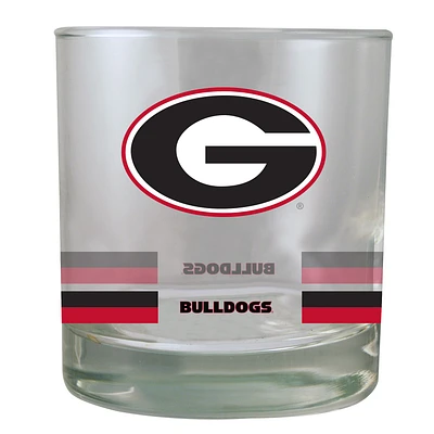 Georgia Bulldogs 10oz. Banded Rocks Glass