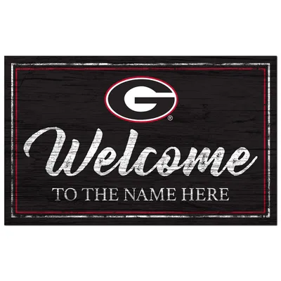 Georgia Bulldogs 11" x 19" Personalized Team Color Welcome Sign