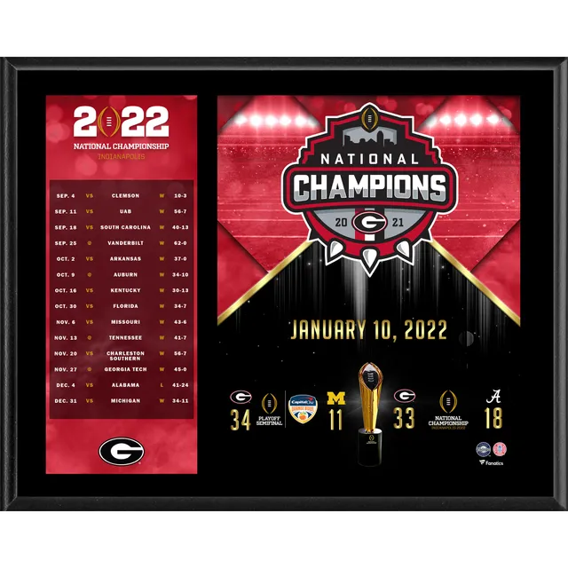 Lids Georgia Bulldogs Fanatics Authentic College Football Playoff 2022  National Champions 15'' x 17'' Collage