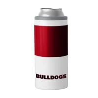 Glacière fine à blocs de couleurs Georgia Bulldogs de 12 oz