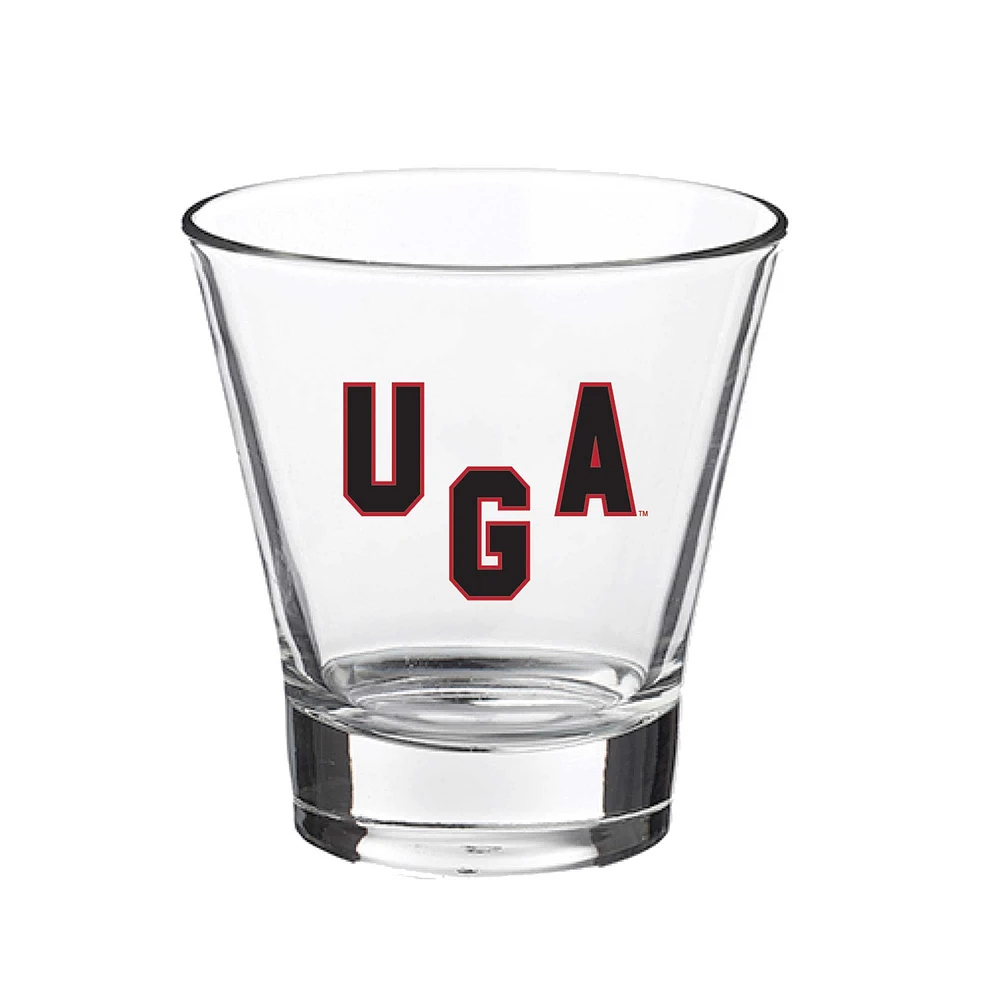 Georgia Bulldogs 12oz. Slant Vault Rock Glass