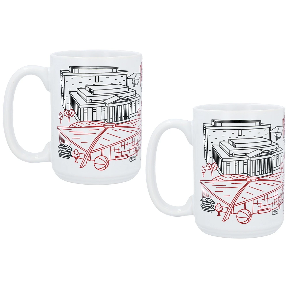 Georgia Bulldogs 15oz. Campus Line Art Coffee Mug Two-Pack