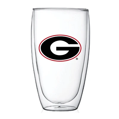 Georgia Bulldogs 15oz. Double Wall Thermo Glass