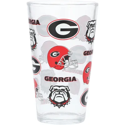 Georgia Bulldogs 16oz. Allover Print Pint Glass