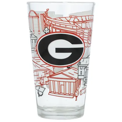 Georgia Bulldogs 16oz. Campus Line Art Pint Glass