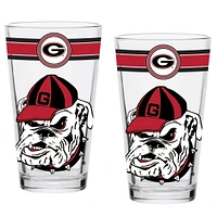 Georgia Bulldogs 16oz. Classic Pint Glass Two-Pack