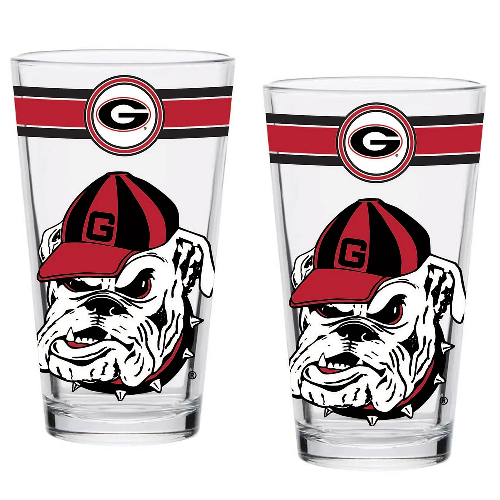 Georgia Bulldogs 16oz. Classic Pint Glass Two-Pack