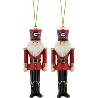 Georgia Bulldogs Lot de 2 décorations Père Noël Casse-Noisette