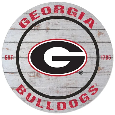 Georgia Bulldogs 20'' x 20'' Indoor/Outdoor Weathered Circle Sign