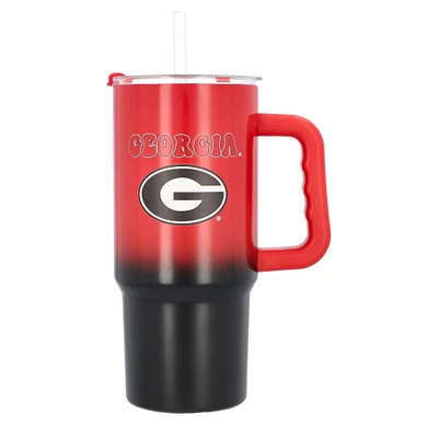 Verre à vin en acier inoxydable ombré Georgia Bulldogs de 24 oz