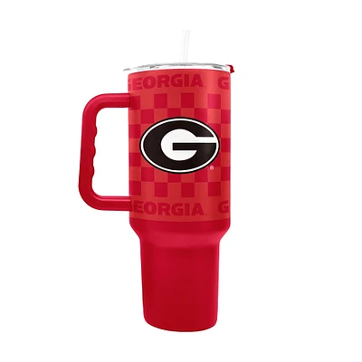 Verre à damier en acier inoxydable de 40 oz des Georgia Bulldogs