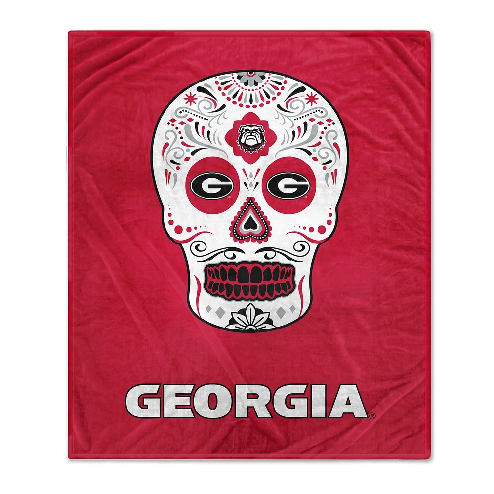 Georgia Bulldogs 60'' x 70'' Sugar Skull Fleece Blanket