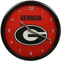 Georgia Bulldogs Black Rim Basic Clock