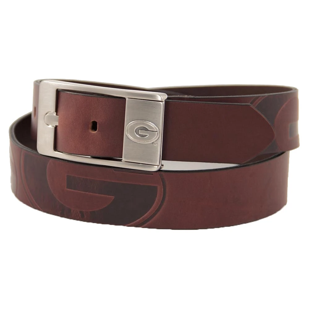 Georgia Bulldogs Brandish Leather Belt - Brown