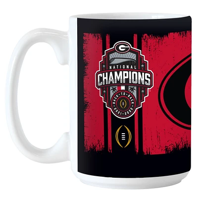 Georgia Bulldogs College Football Playoff 2022 Champions nationaux 15 oz. Tasse sublimée