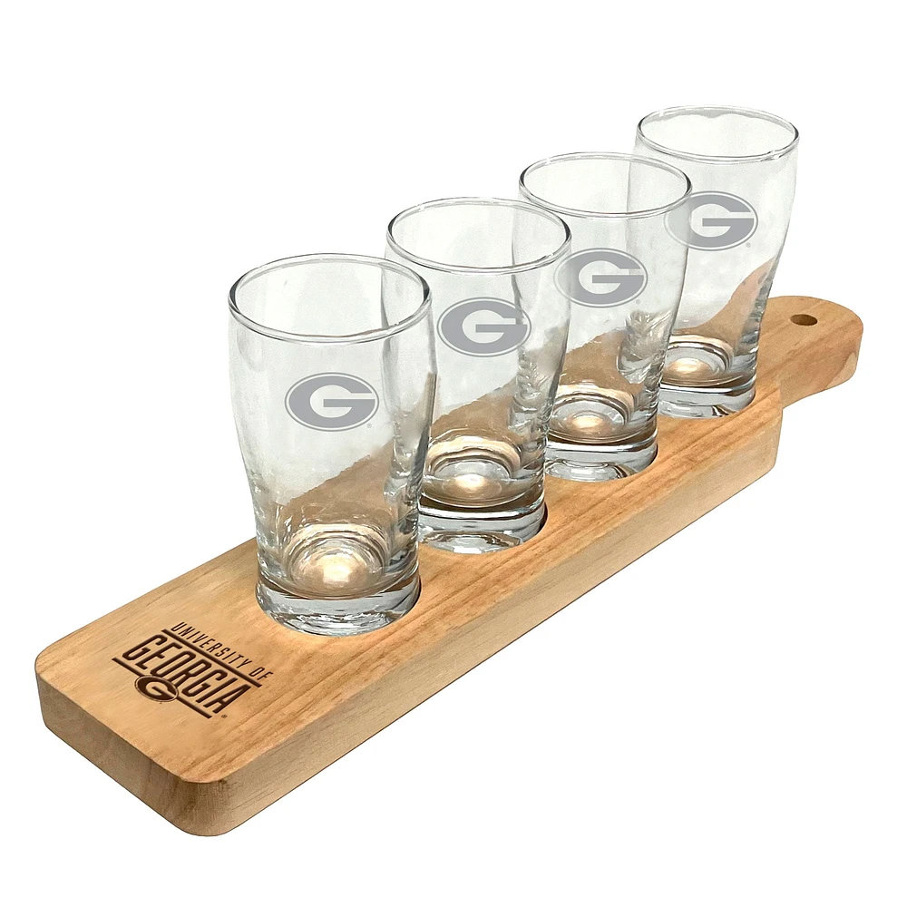 Ensemble de quatre verres à bière Georgia Bulldogs