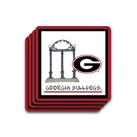 Lot de quatre sous-verres Georgia Bulldogs