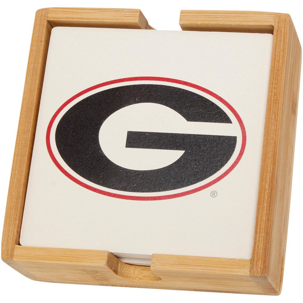 Georgia Bulldogs Four-Pack Team Logo Square Coaster Set