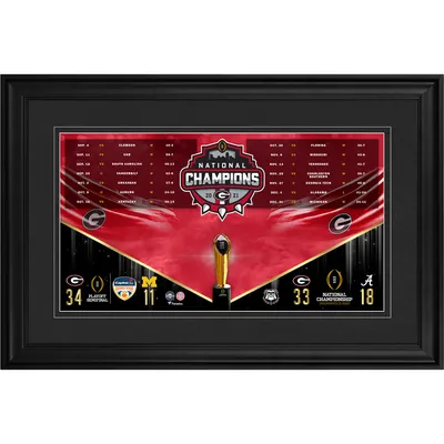 Georgia Bulldogs Fanatics Authentic Framed 10" x 18" 2021 College Football Playoff Champions Collage