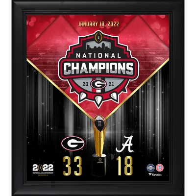 Georgia Bulldogs 2021 College Football Playoff Champions Black Framed Logo Jersey Case - Fanatics Authentic Certified