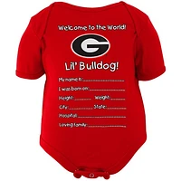 Georgia Bulldogs Newborn Welcome to the World Creeper - Red