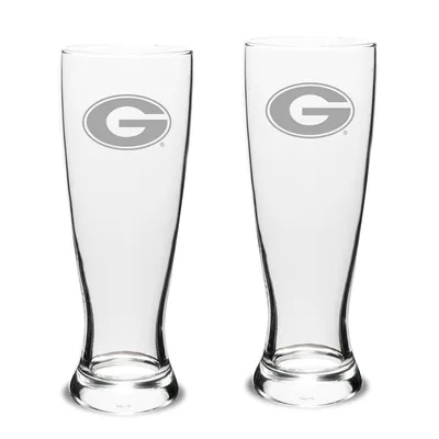 Georgia Bulldogs Set of 2 Stylish University Pilsner Glasses