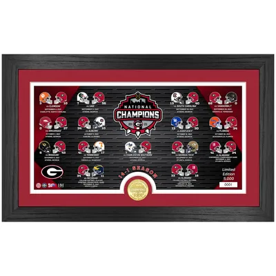 Georgia Bulldogs Highland Mint College Football Playoff 2021 National Champions 12'' x 20'' Panoramic Bronze Photo Mint