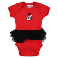 Infant & Newborn Two Feet Ahead  Red Georgia Bulldogs Tutu Bodysuit