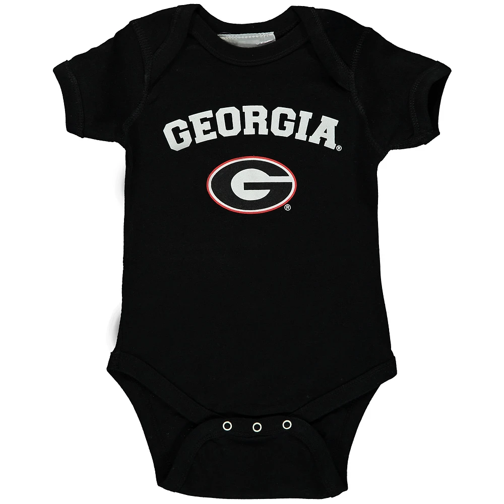 Body noir Georgia Bulldogs Arch & Logo pour bébé