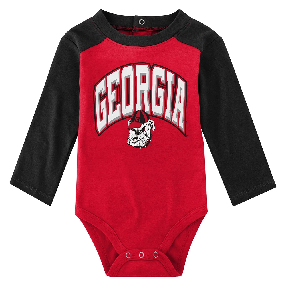 Infant Black Georgia Bulldogs Rookie Of The Year Long Sleeve Bodysuit and Pants Set