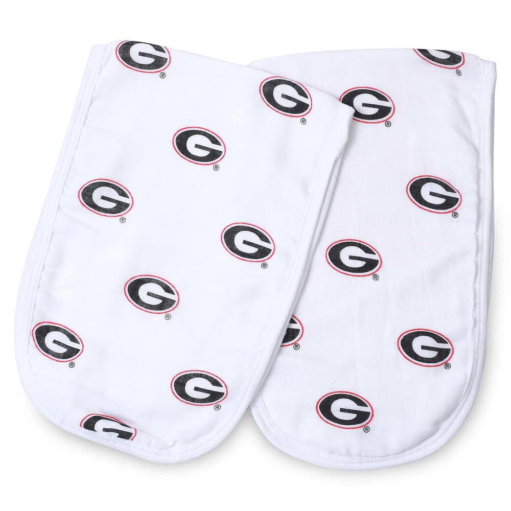Infant Three Little Anchors Georgia Bulldogs 2-Pack Muslin Burp Cloth Set