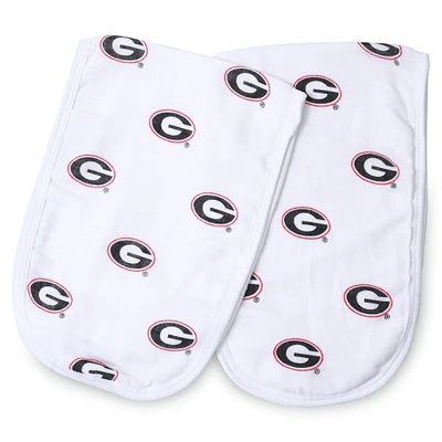 Infant Three Little Anchors Georgia Bulldogs 2-Pack Muslin Burp Cloth Set
