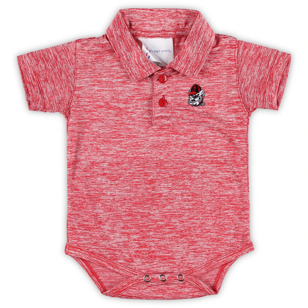 Body de golf Space Dye rouge pour bébé Two Feet Ahead Georgia Bulldogs