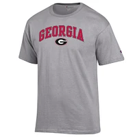 T-shirt gris chiné Champion pour homme avec logo Arch Over des Georgia Bulldogs