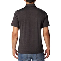 Polo Columbia Heather Black pour homme Georgia Bulldogs Tech Trail Omni-Wick