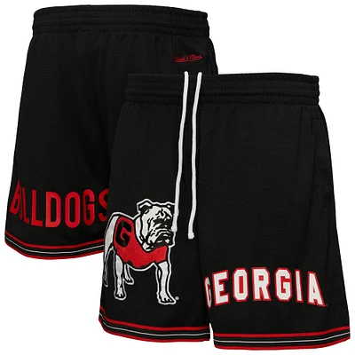 Short en maille noire Georgia Bulldogs Team Origins de Mitchell & Ness pour homme