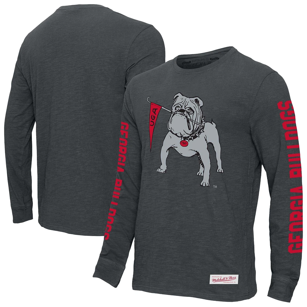 T-shirt à manches longues pour homme Mitchell & Ness Georgia Bulldogs Team Pride anthracite
