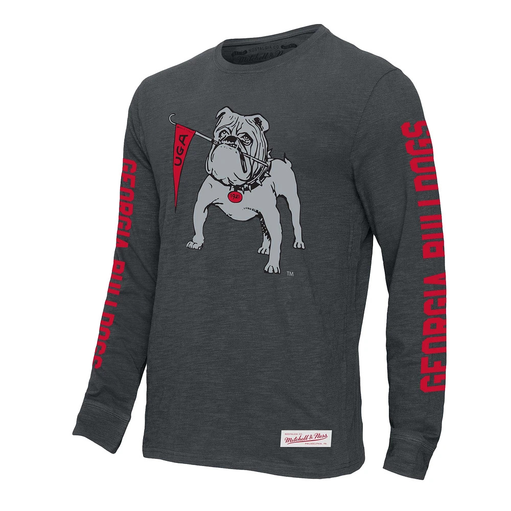 T-shirt à manches longues pour homme Mitchell & Ness Georgia Bulldogs Team Pride anthracite
