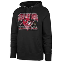 Men's '47 Black Georgia Bulldogs College Football Playoff 2022 National Champions Helmet Pullover Hoodie