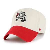Men's '47 Cream Georgia Bulldogs Grand Stand Clean Up Adjustable Hat