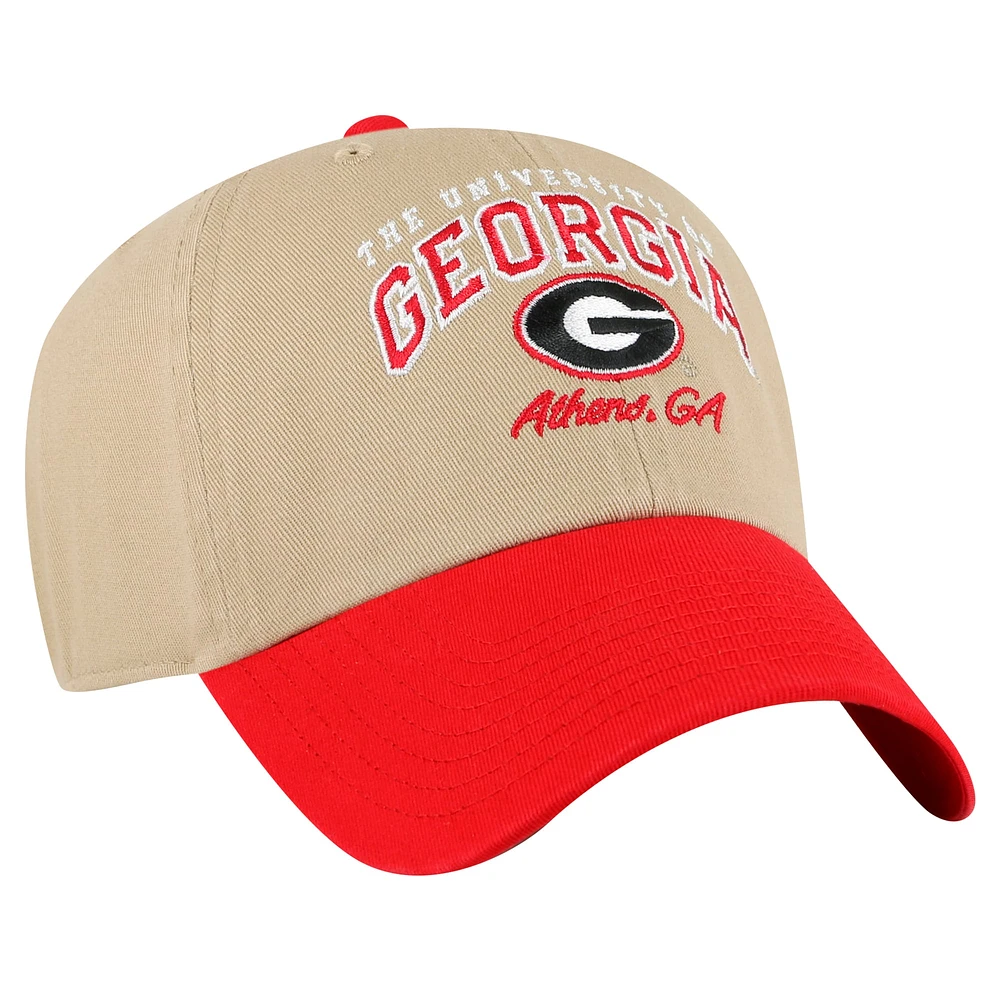 Men's '47 Khaki Georgia Bulldogs Local Clean Up Adjustable Hat