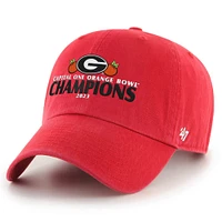 Men's '47  Red Georgia Bulldogs 2023 Orange Bowl Champions Clean Up Adjustable Hat