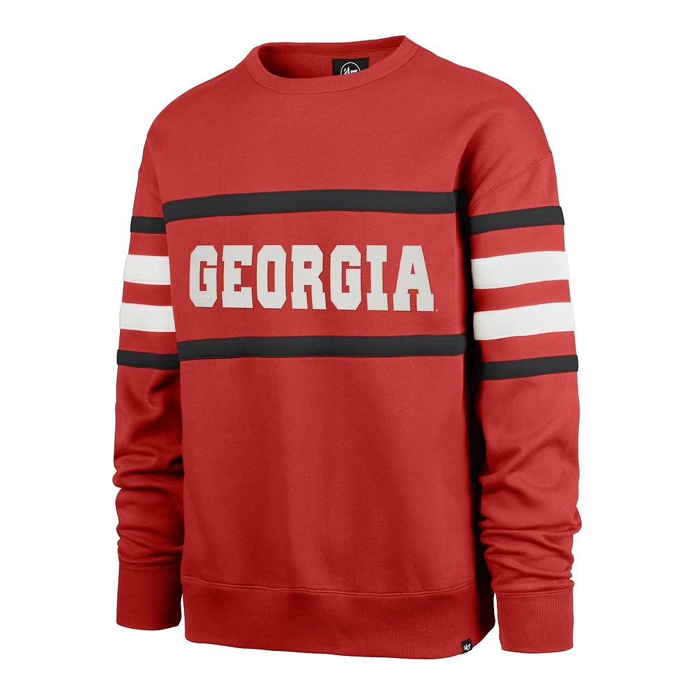 Men's '47 Red Georgia Bulldogs Coaches Collection Pullover Sweatshirt